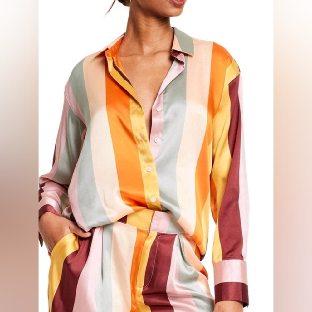 NWT Fe Noel x Target Mixed Vertical Stripe Blouse